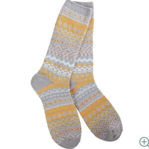 Crescent World's Softest Crew Sock Harbor Grey Womens Soft 6-11 NWT